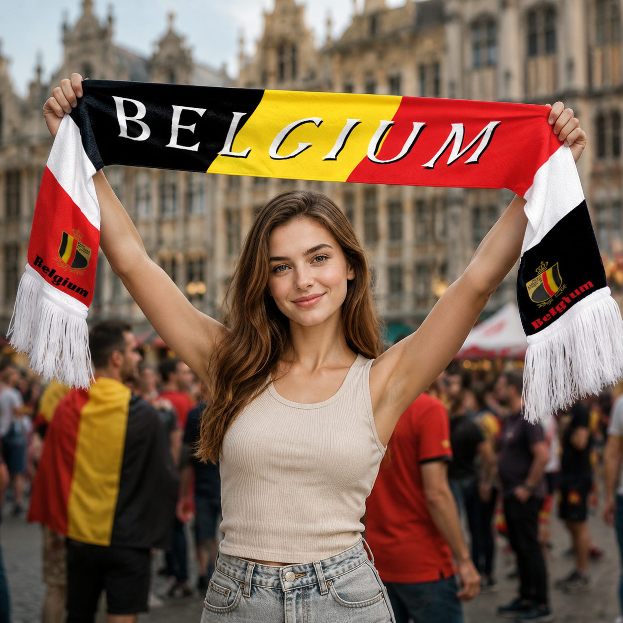Belgium 2026 World Cup Football Fan Scarf National Team Supporter Scarf