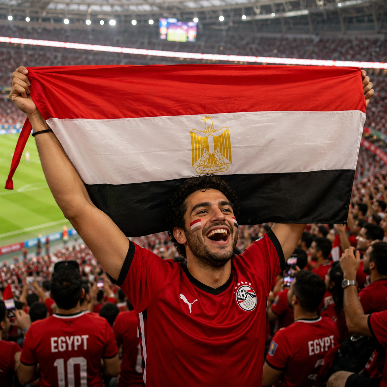 Egypt 2026 World Cup National Flag Rectangle Supporter Fan Flag