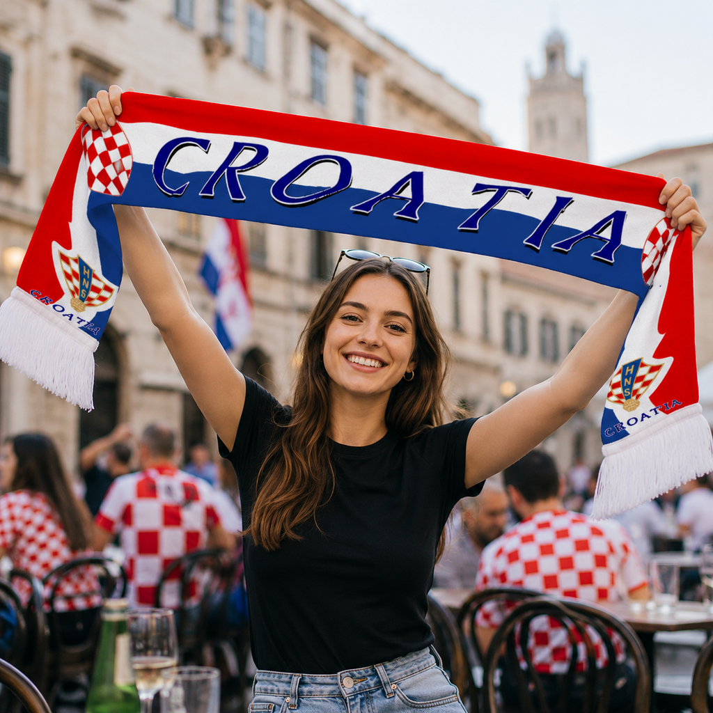 Croatia 2026 World Cup Football Fan Scarf National Team Supporter Scarf