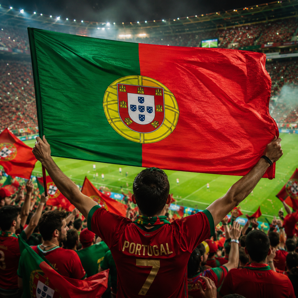 Portugal 2026 World Cup Rectangular National Supporter Fan Flag