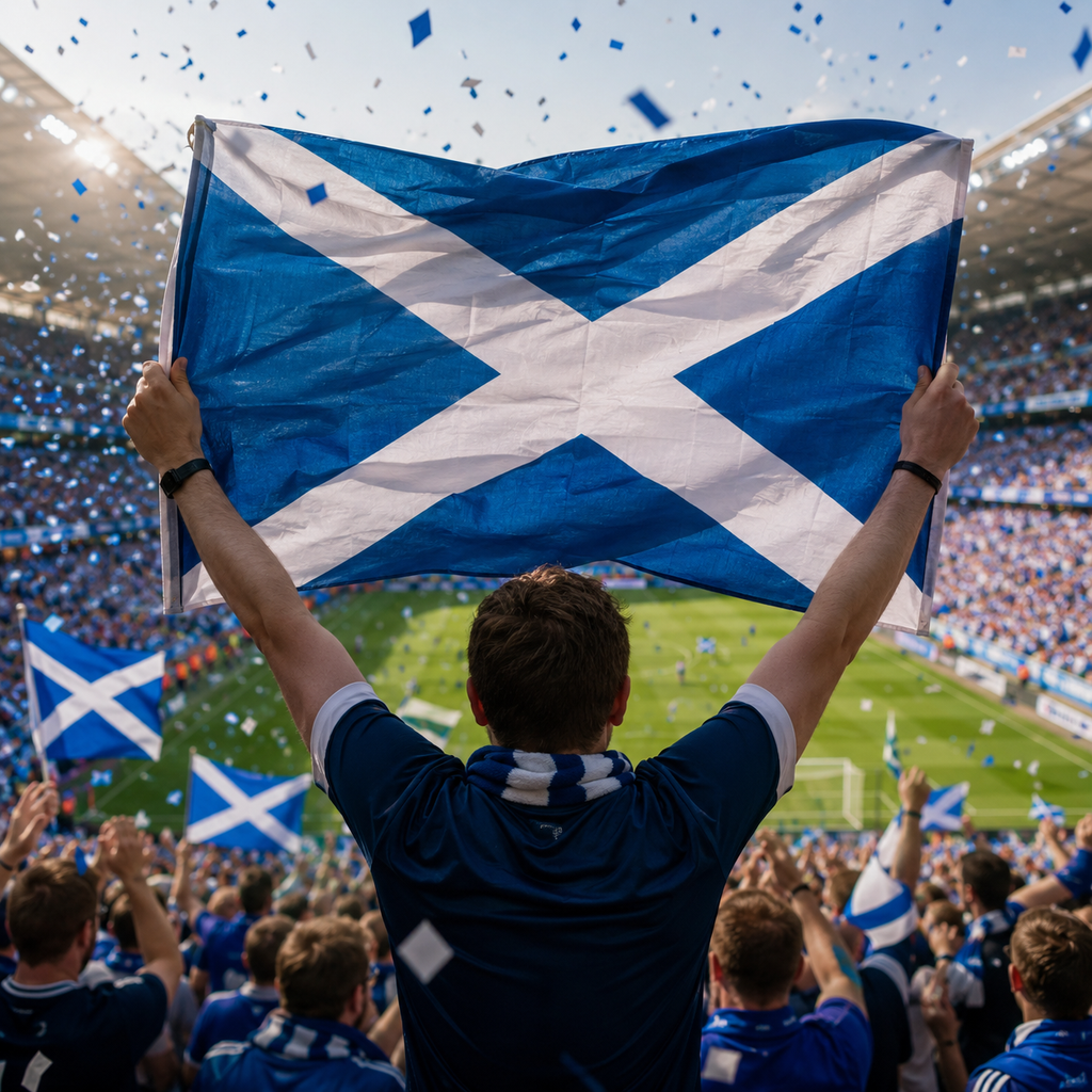 Scotland 2026 World Cup Rectangular National Supporter Fan Flag
