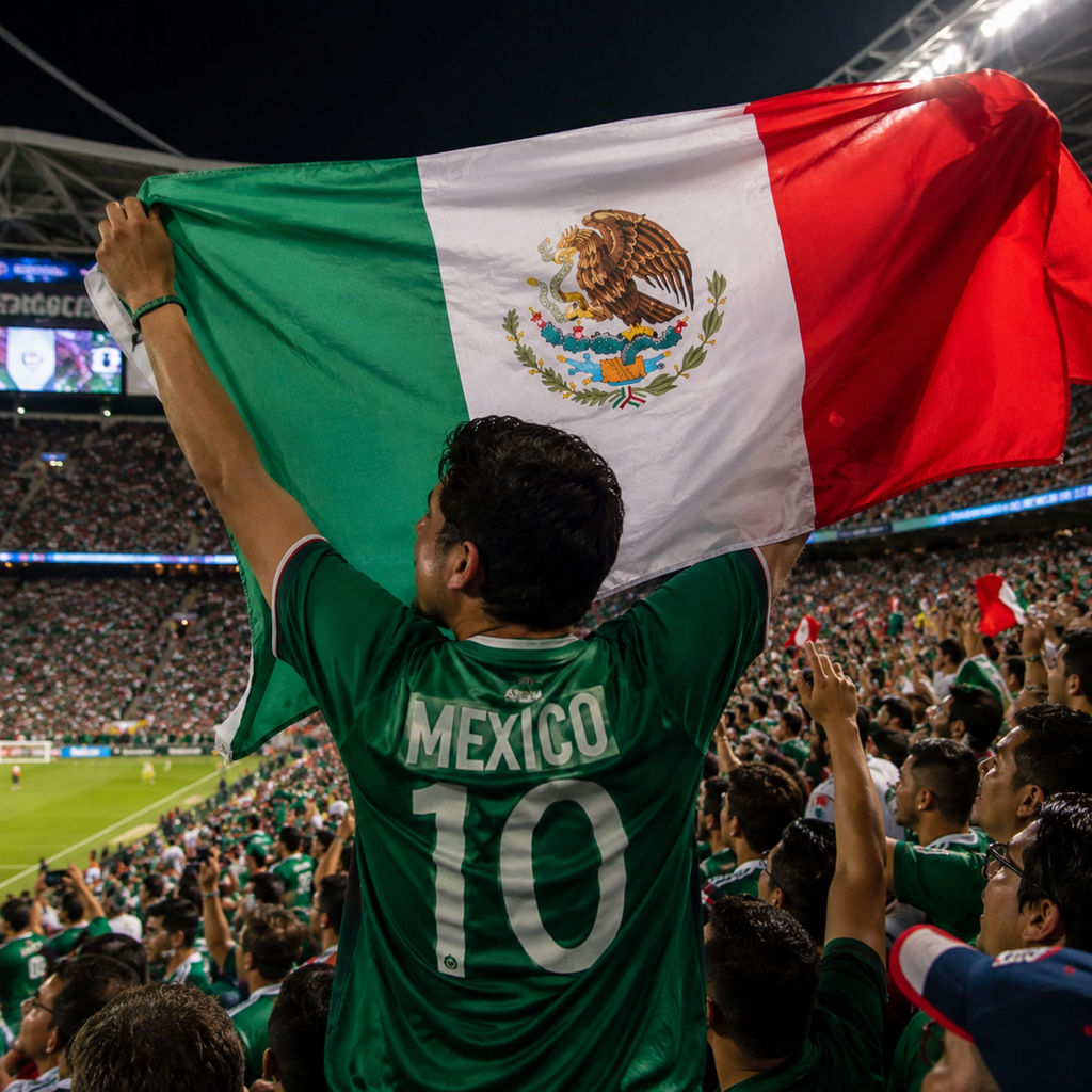 Mexico 2026 World Cup Rectangular National Supporter Fan Flag