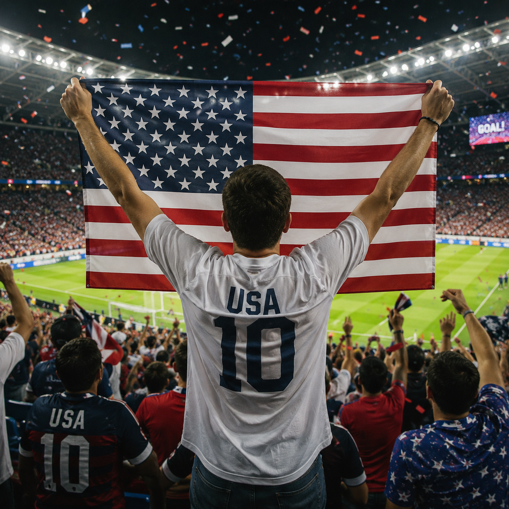 USA 2026 World Cup Rectangular National Supporter Fan Flag