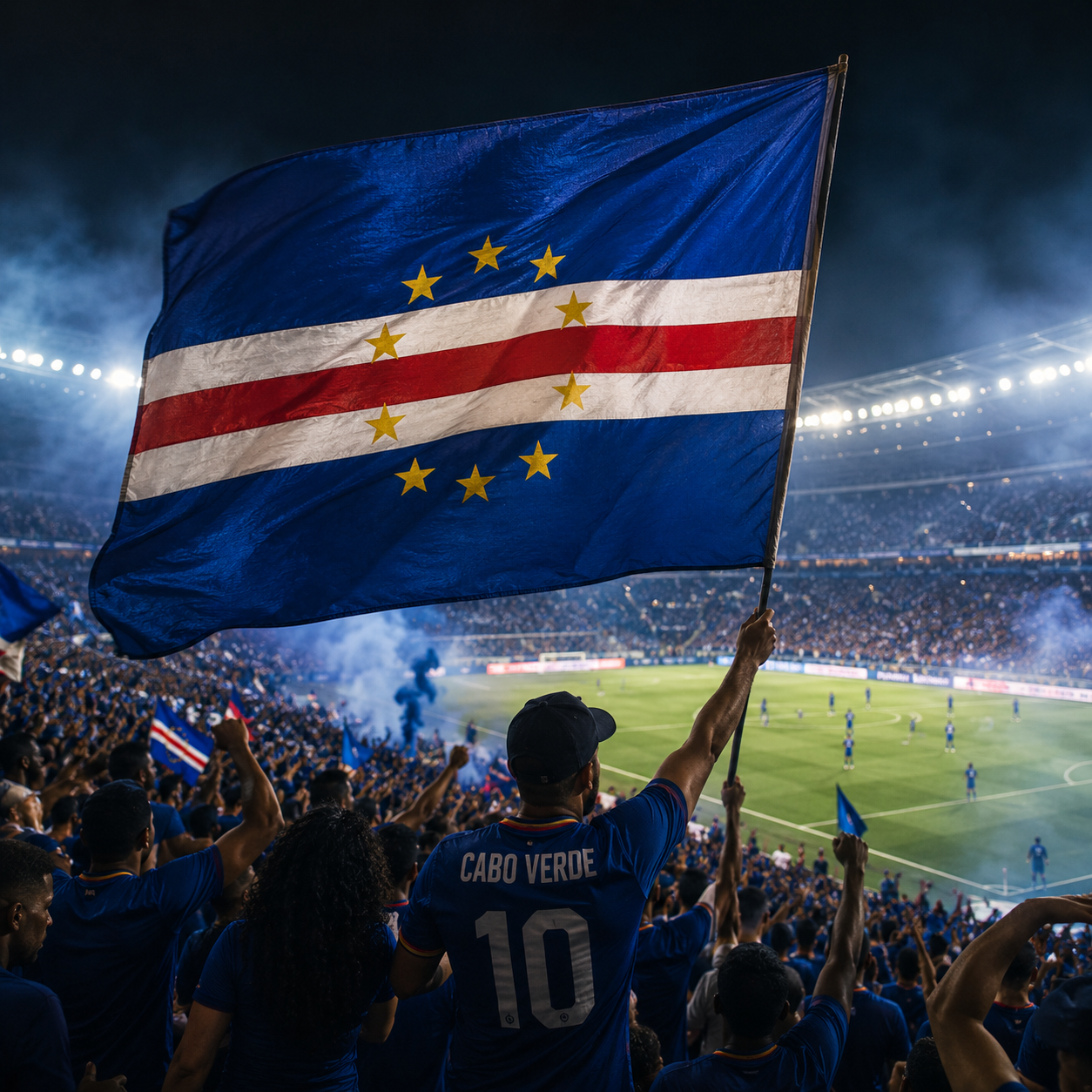 Cape Verde 2026 World Cup Rectangular National Supporter Fan Flag