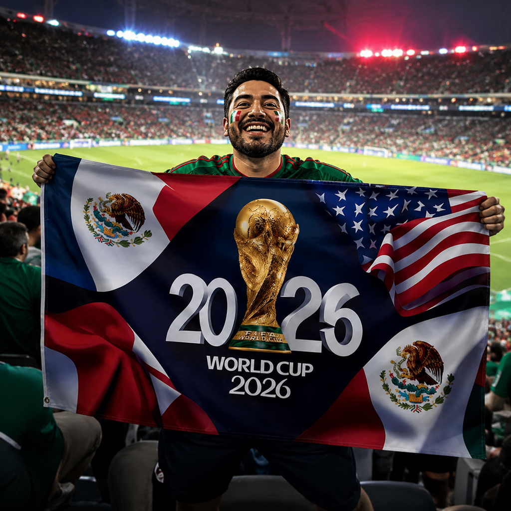 FIFA World Cup 2026 United States Rectangular Fan Flag