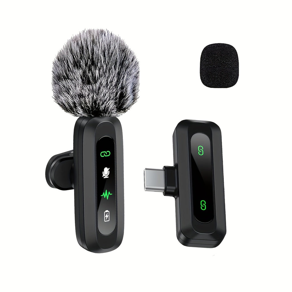 Wireless Lavalier Microphone Dual USB-C Recording System