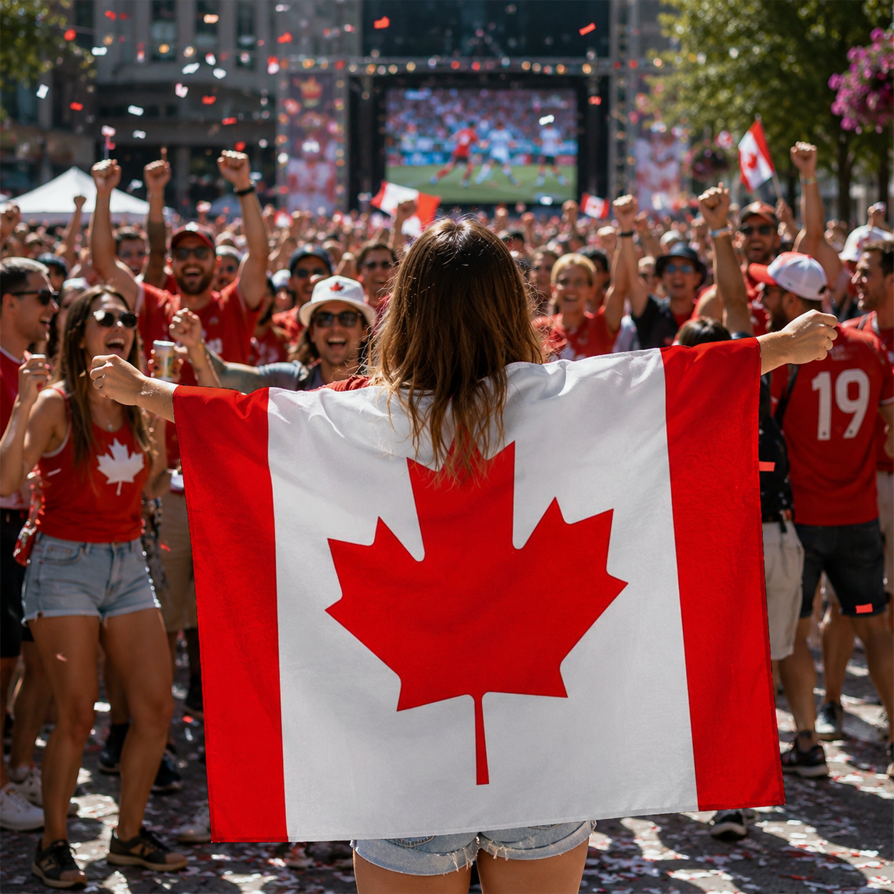 Canada 2026 World Cup Wearable Body Flag 90x150 cm Fan Flag