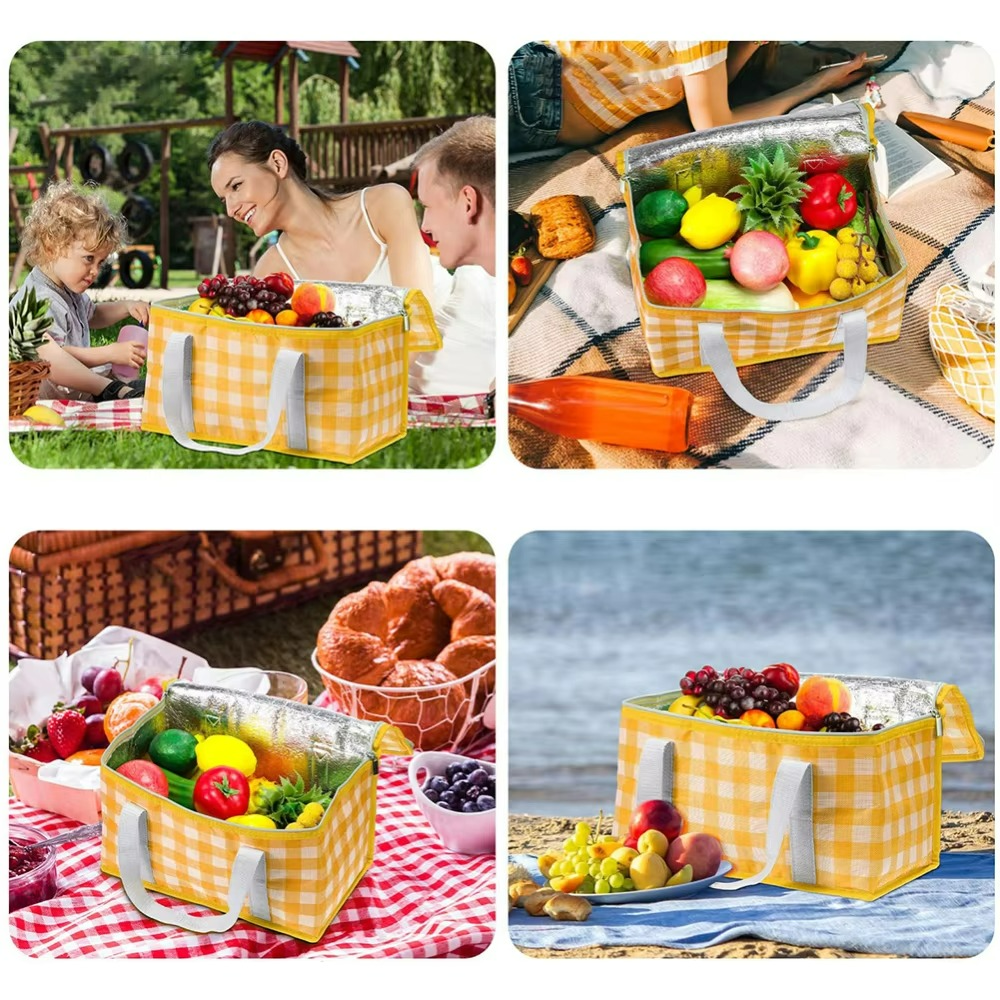 Insulated Picnic Cooler Bag Thermal Lunch Tote Soft Sided Cooler