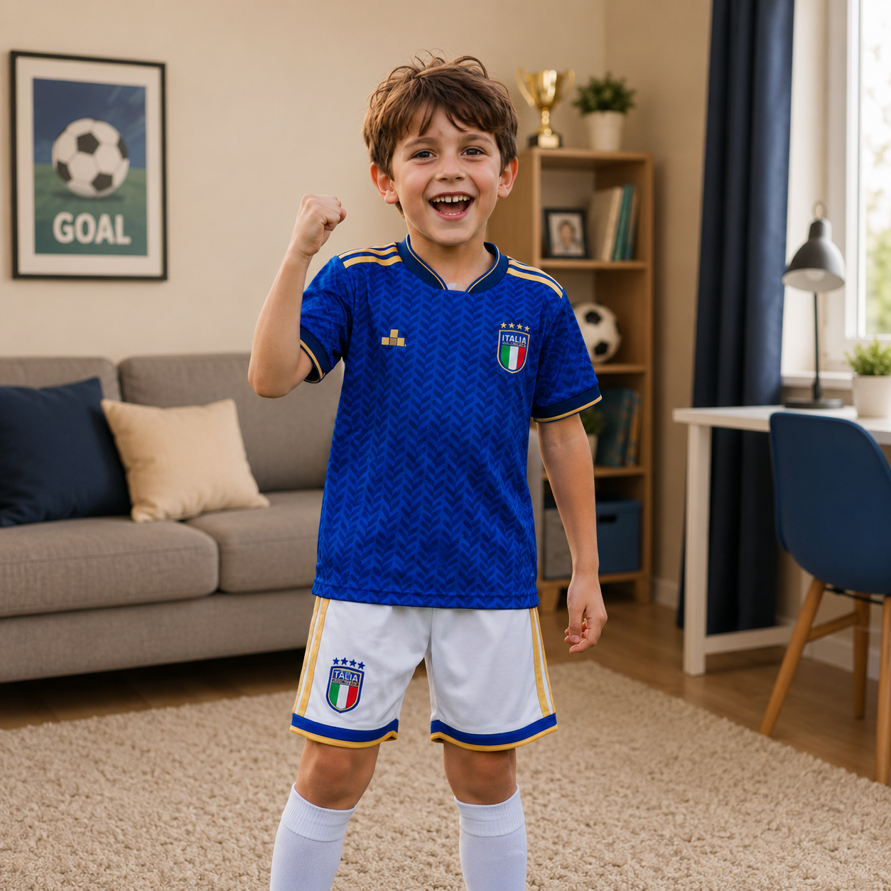 Kids Football Jersey Kit England 2026 World Cup Home Fan Set