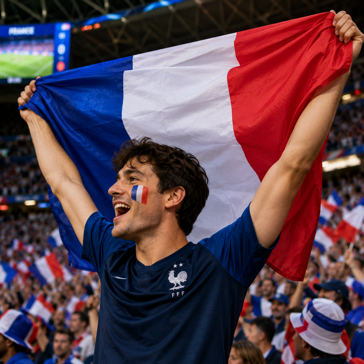 France 2026 World Cup Rectangular Supporter Fan Flag
