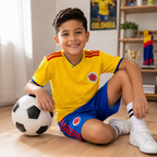 Kids Football Jersey Kit Colombia 2026 World Cup Home Fan Set