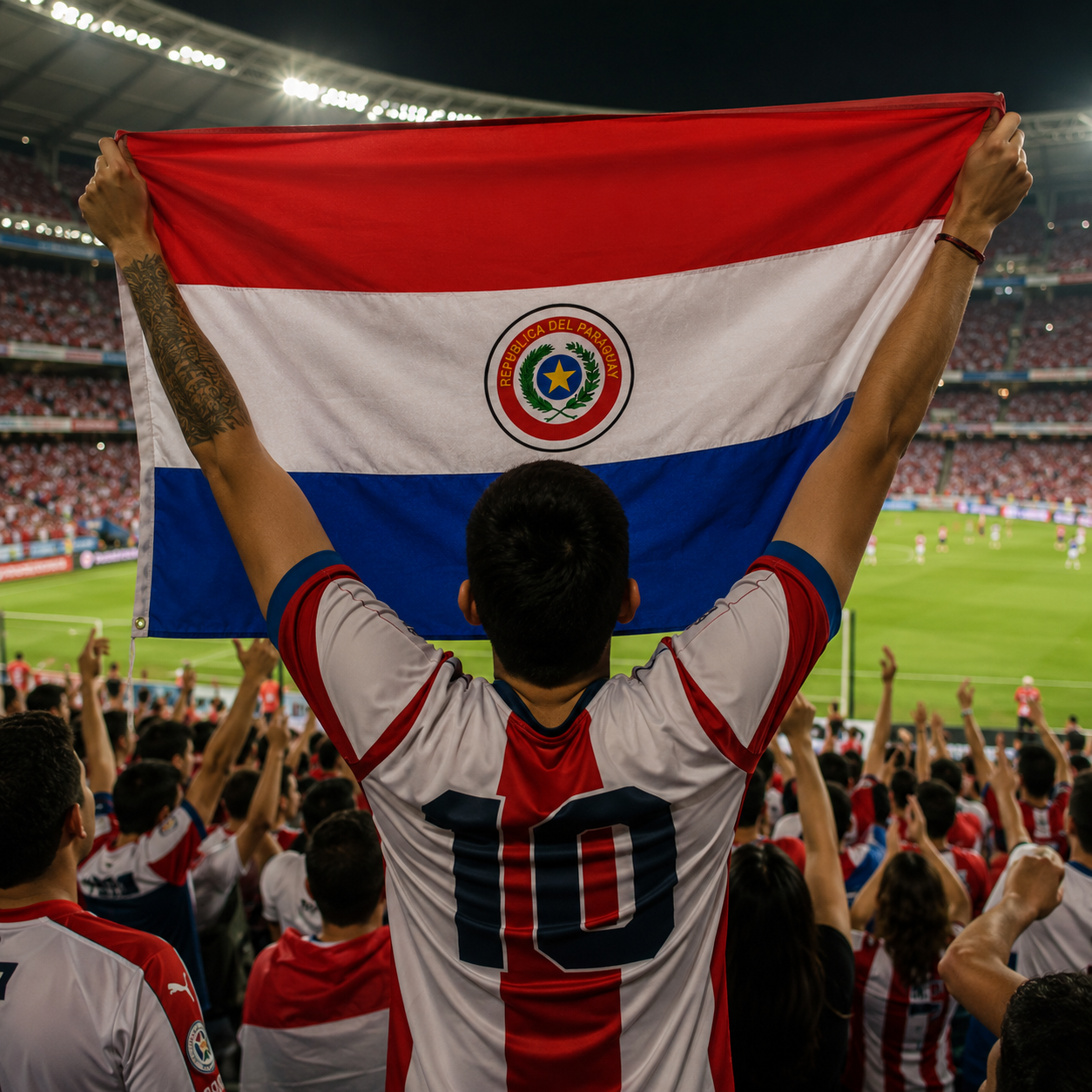 Paraguay 2026 World Cup Rectangular National Supporter Fan Flag