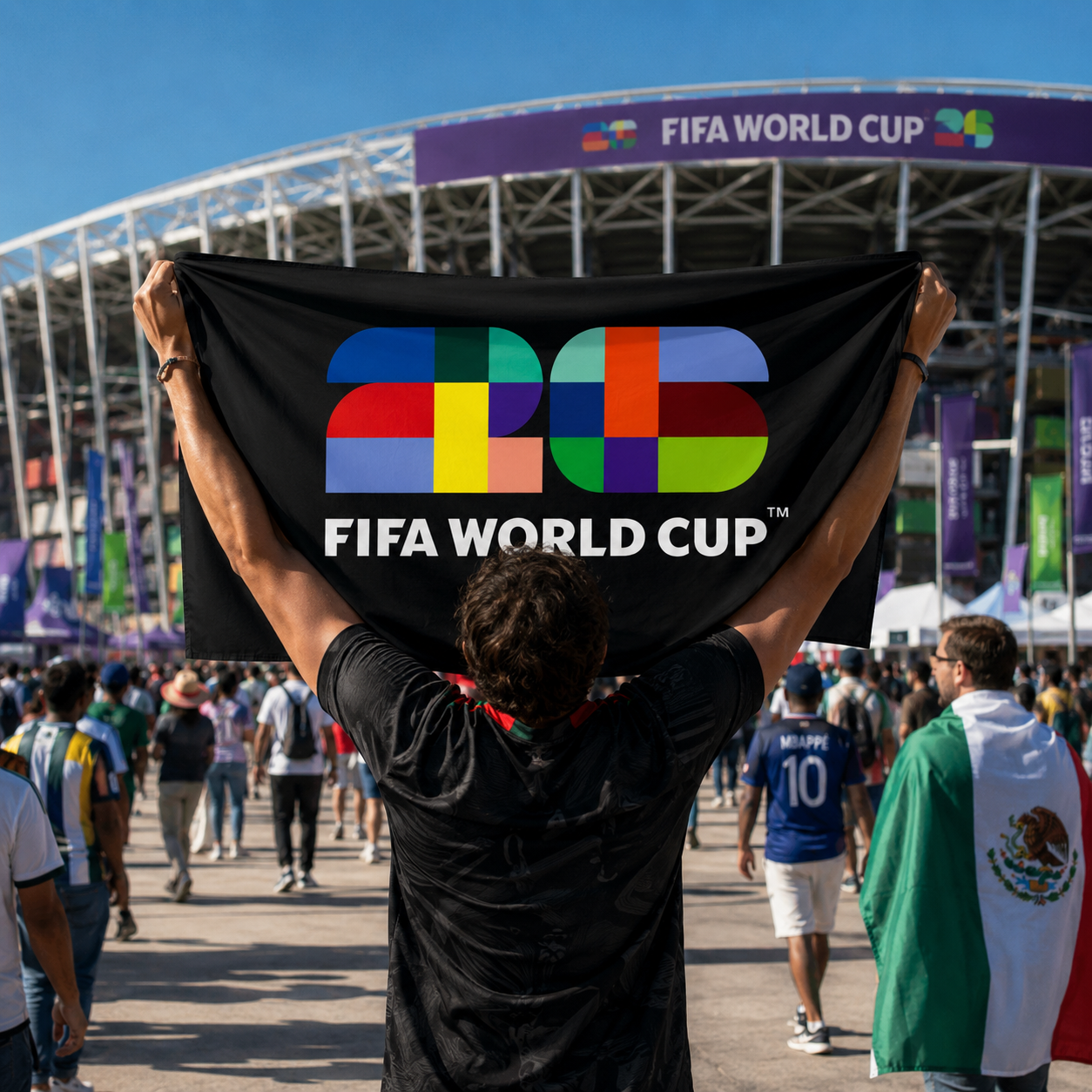 FIFA World Cup 2026 Rectangular Supporter Fan Commemorative Flag