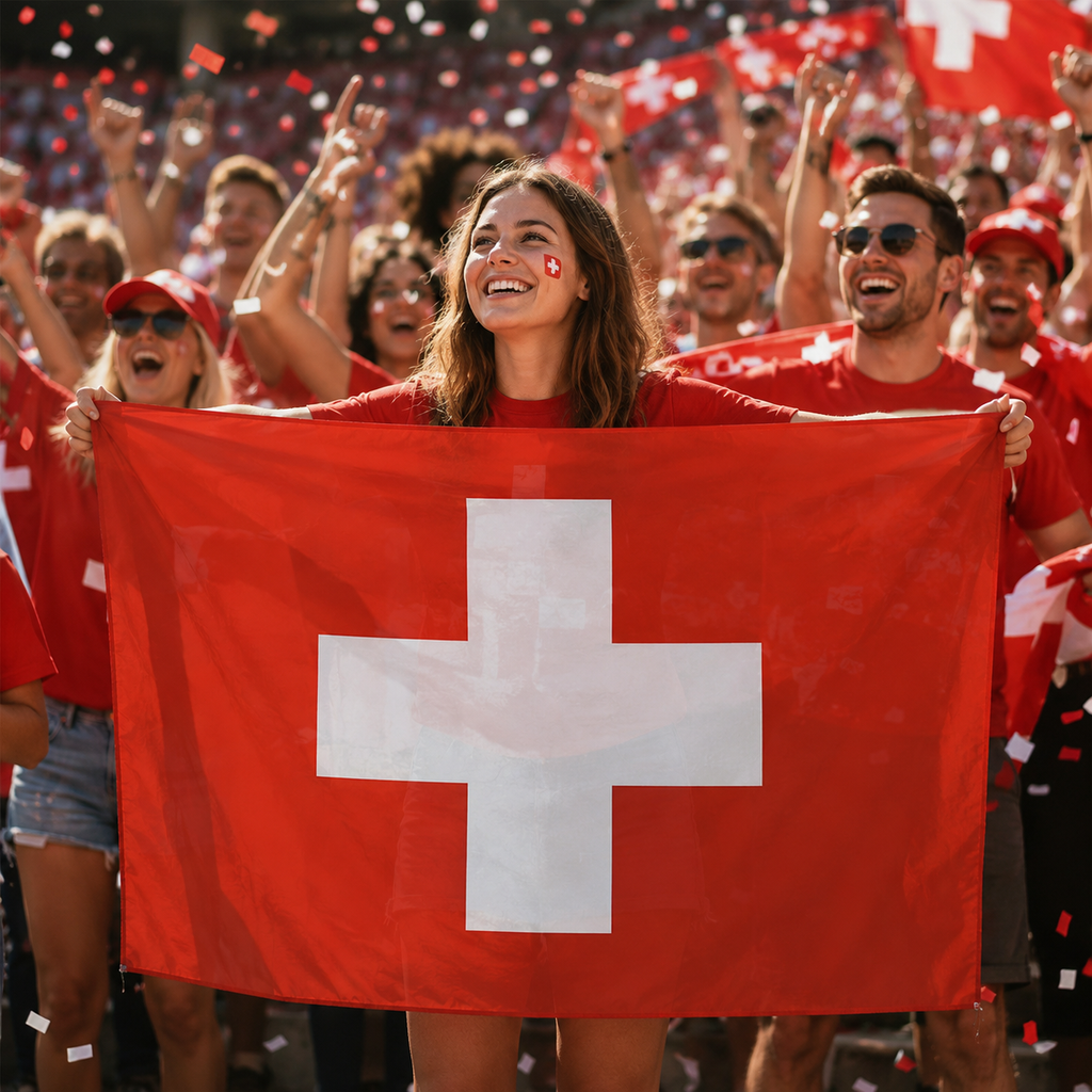 Switzerland 2026 World Cup Wearable Body Flag 90x150 cm Fan Flag