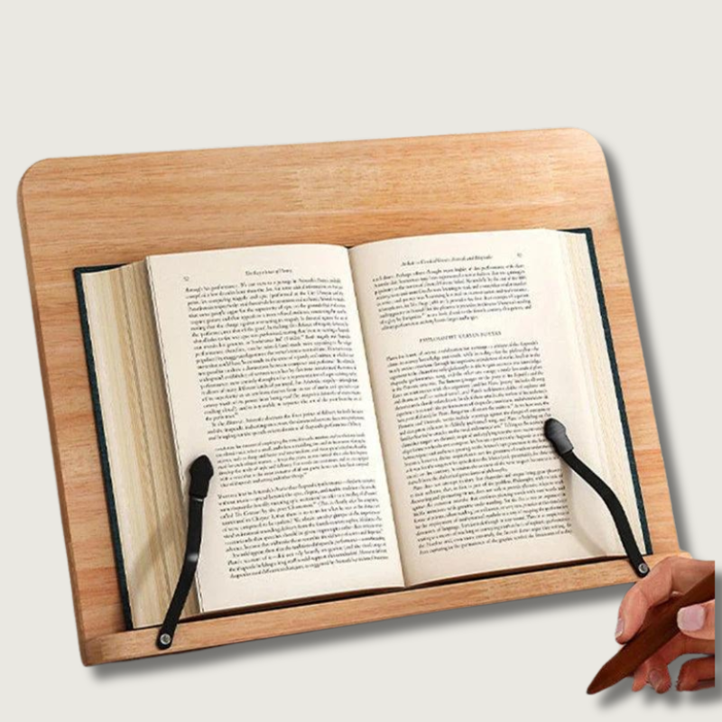 Wooden Adjustable Book Stand Reading Holder Pine Wood Holder