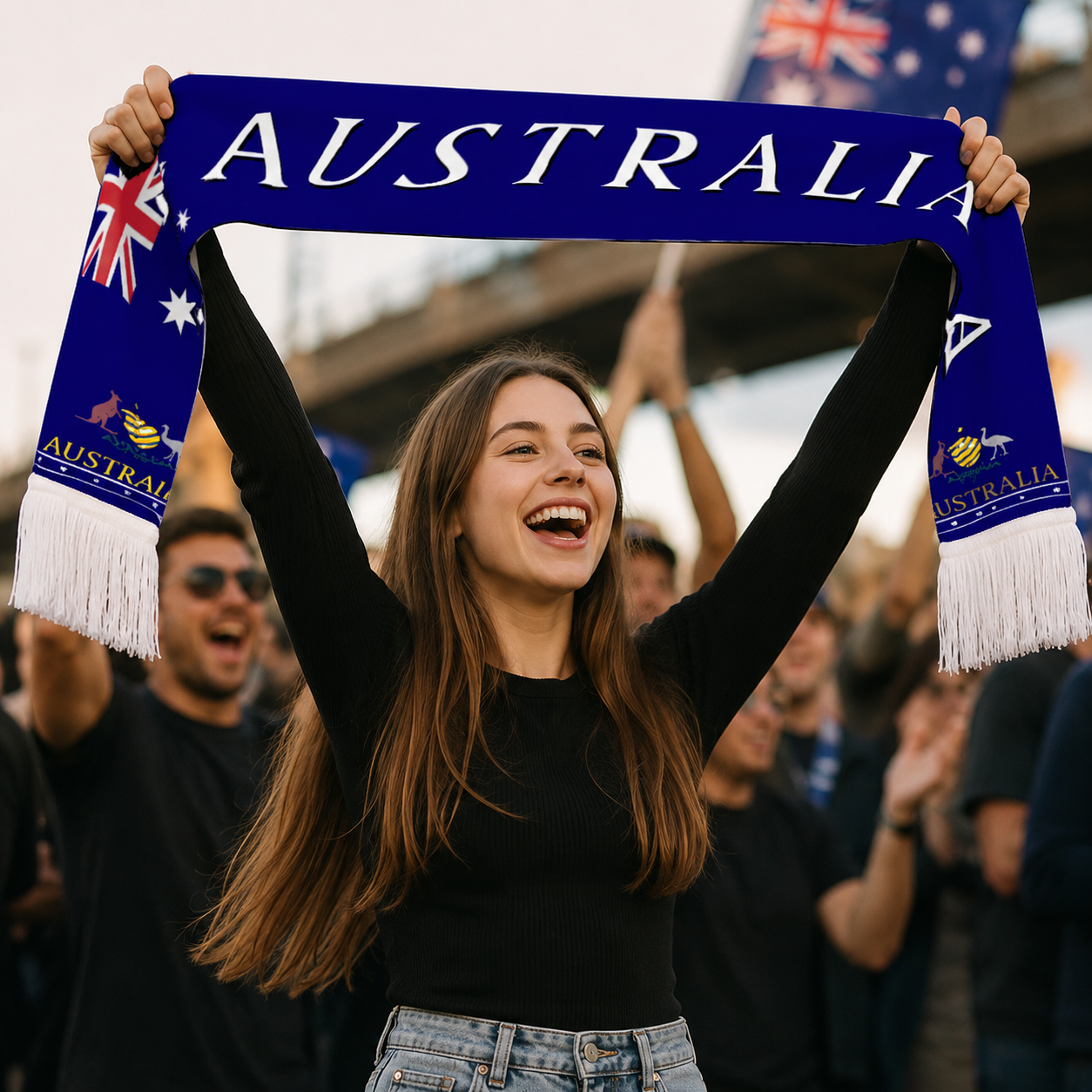 Australia 2026 World Cup Football Fan Scarf National Team Supporter Scarf