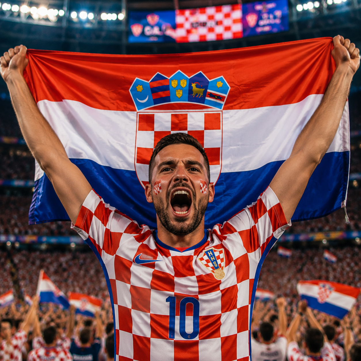 Croatia 2026 World Cup Rectangular National Supporter Fan Flag