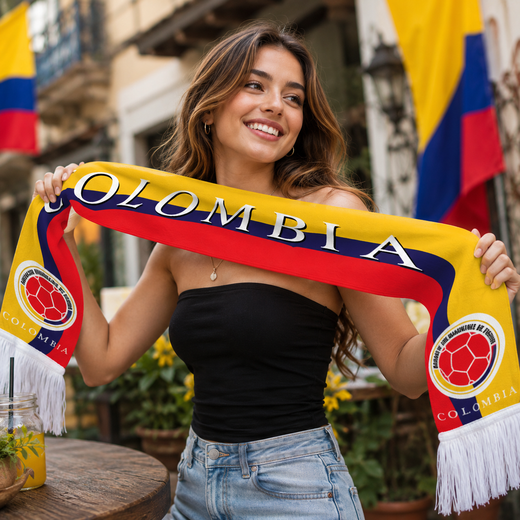 Colombia 2026 World Cup Fan Scarf National Team Supporter Scarf