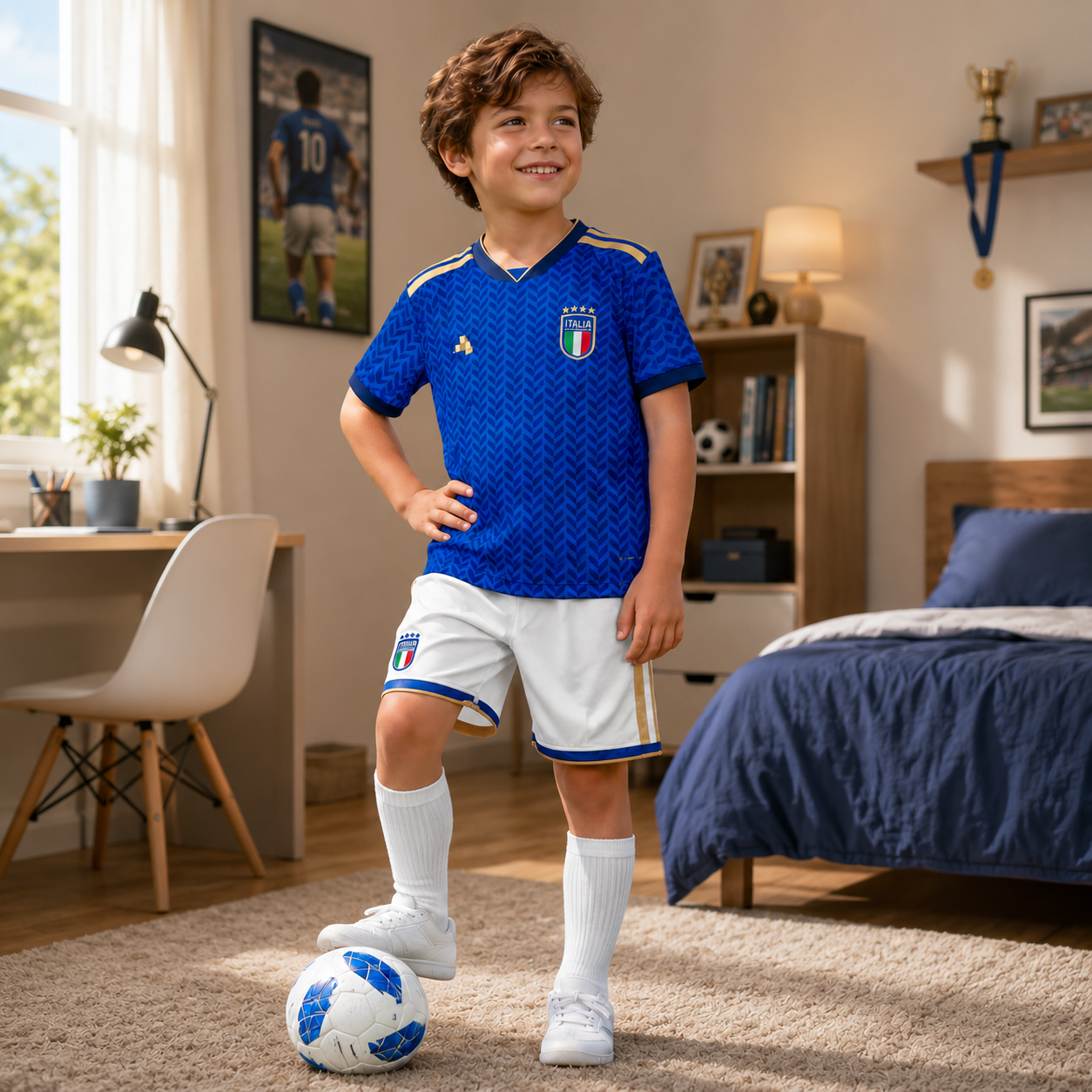 Kids Football Jersey Kit England 2026 World Cup Home Fan Set