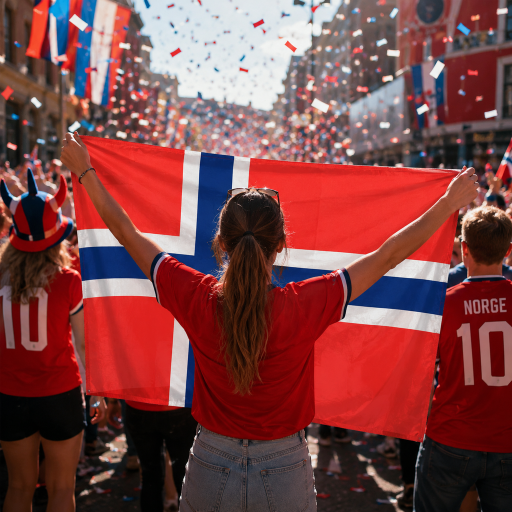 Norway World Cup 2026 Wearable Body Flag Fan Accessory 90x150 cm