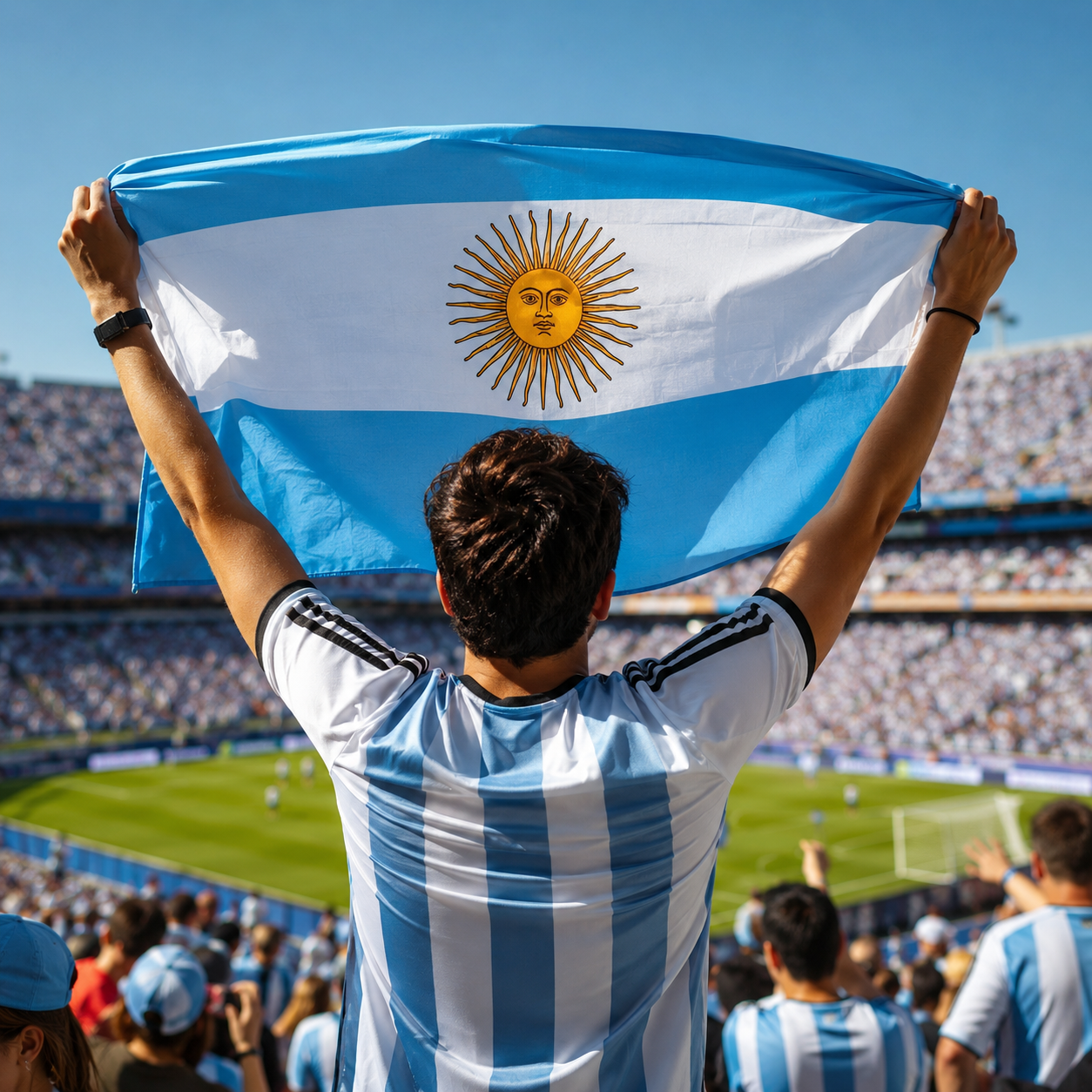 Argentina 2026 World Cup Rectangular National Supporter Fan Flag