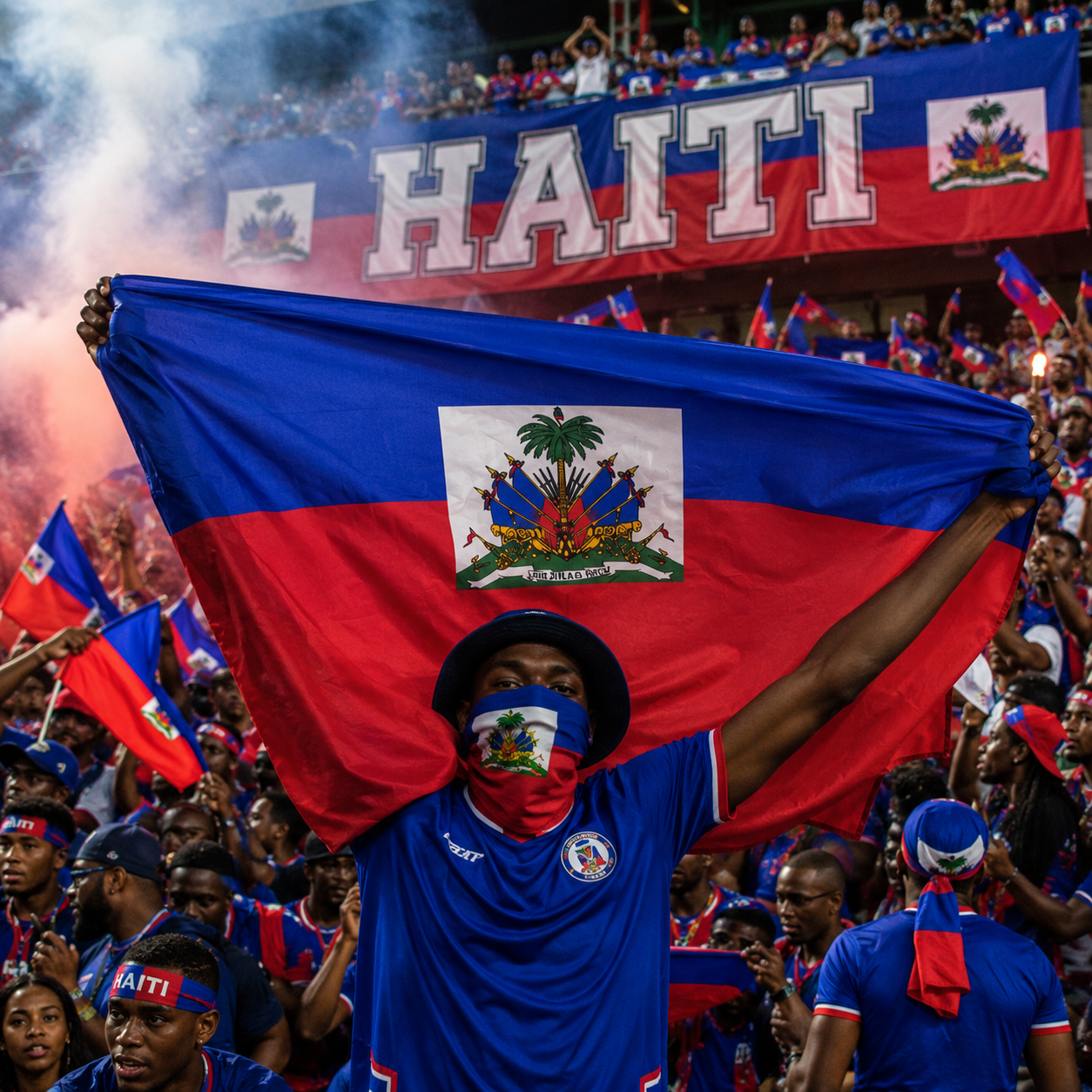 Haiti 2026 World Cup Rectangular National Supporter Fan Flag