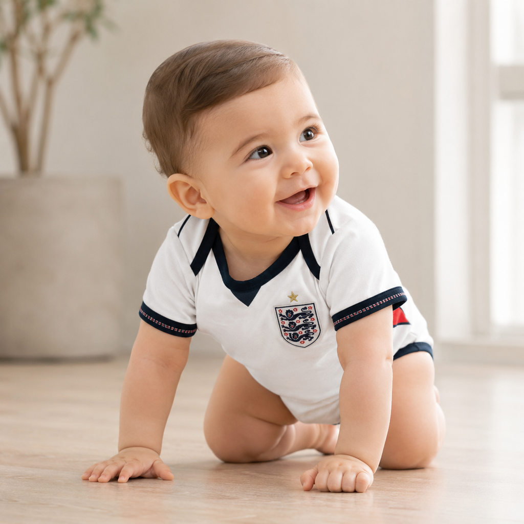Baby Football Romper Bodysuit England 2026 World Cup Home Away