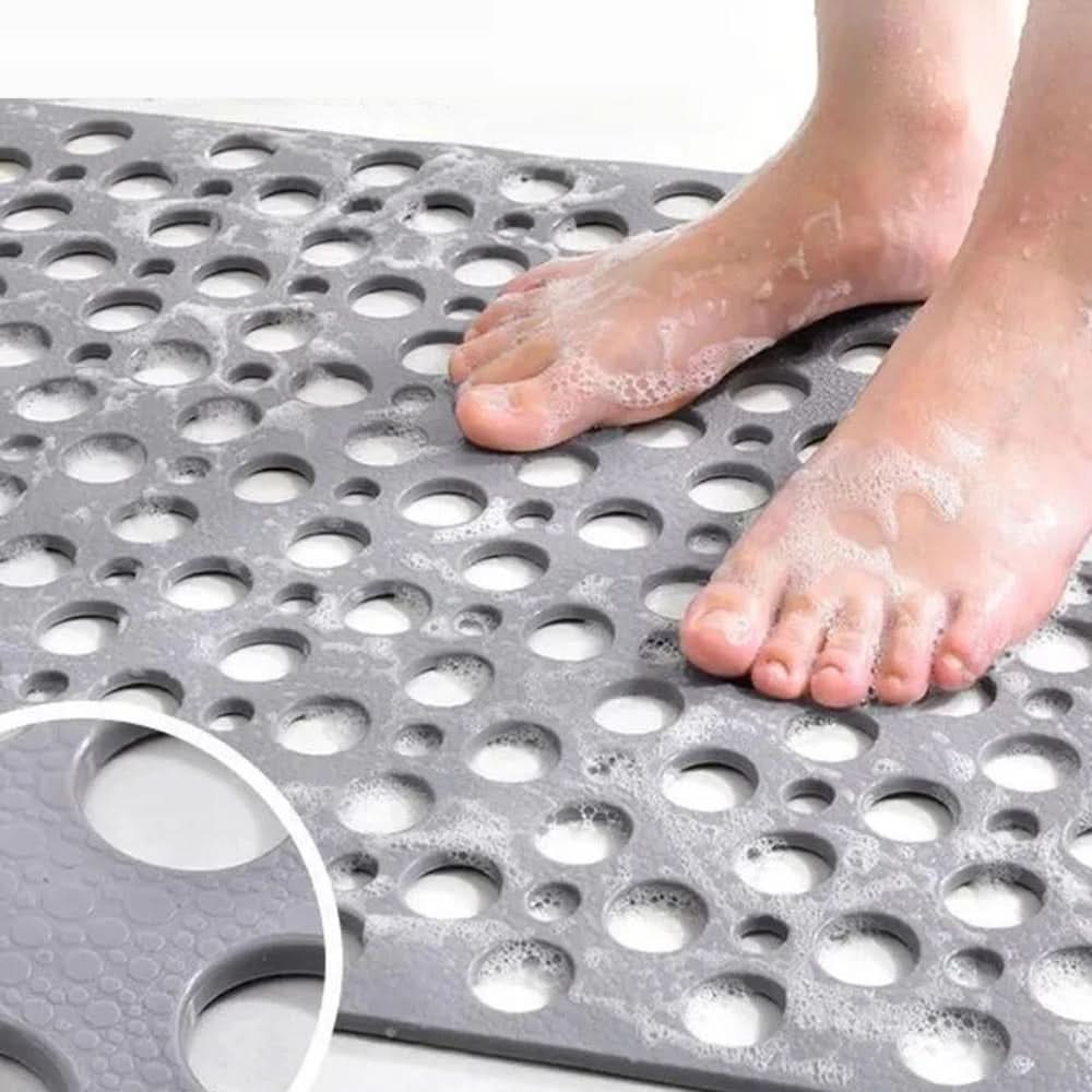 Square Anti Slip Shower Mat Bathroom Safety Bath Floor Rug