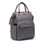 Diaper Backpack Quilted with Insulated Bottle Compartment