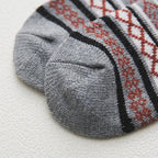 Wool Blend Winter Socks Scandinavian Pattern Crew Length